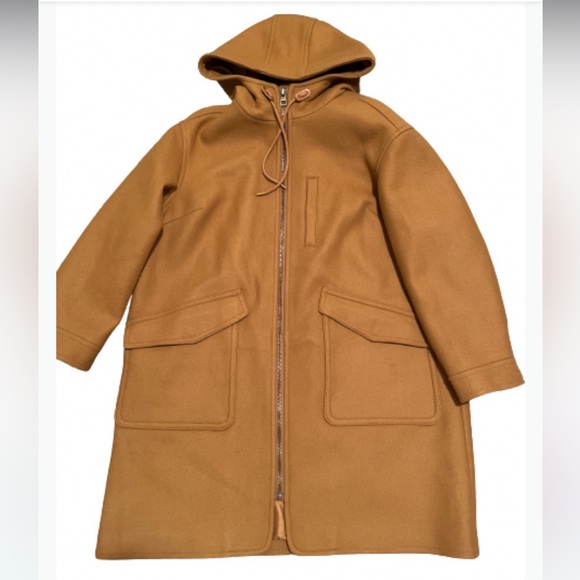 Madewell Lynnford Camel Color Coat in Insuluxe fabric Camel . Size 1X NWT - Picture 4 of 11